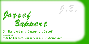 jozsef bappert business card